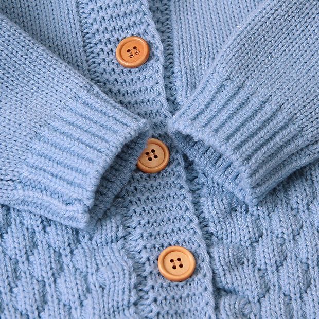 Knit jumpsuit (Light blue) (100% Cotton)