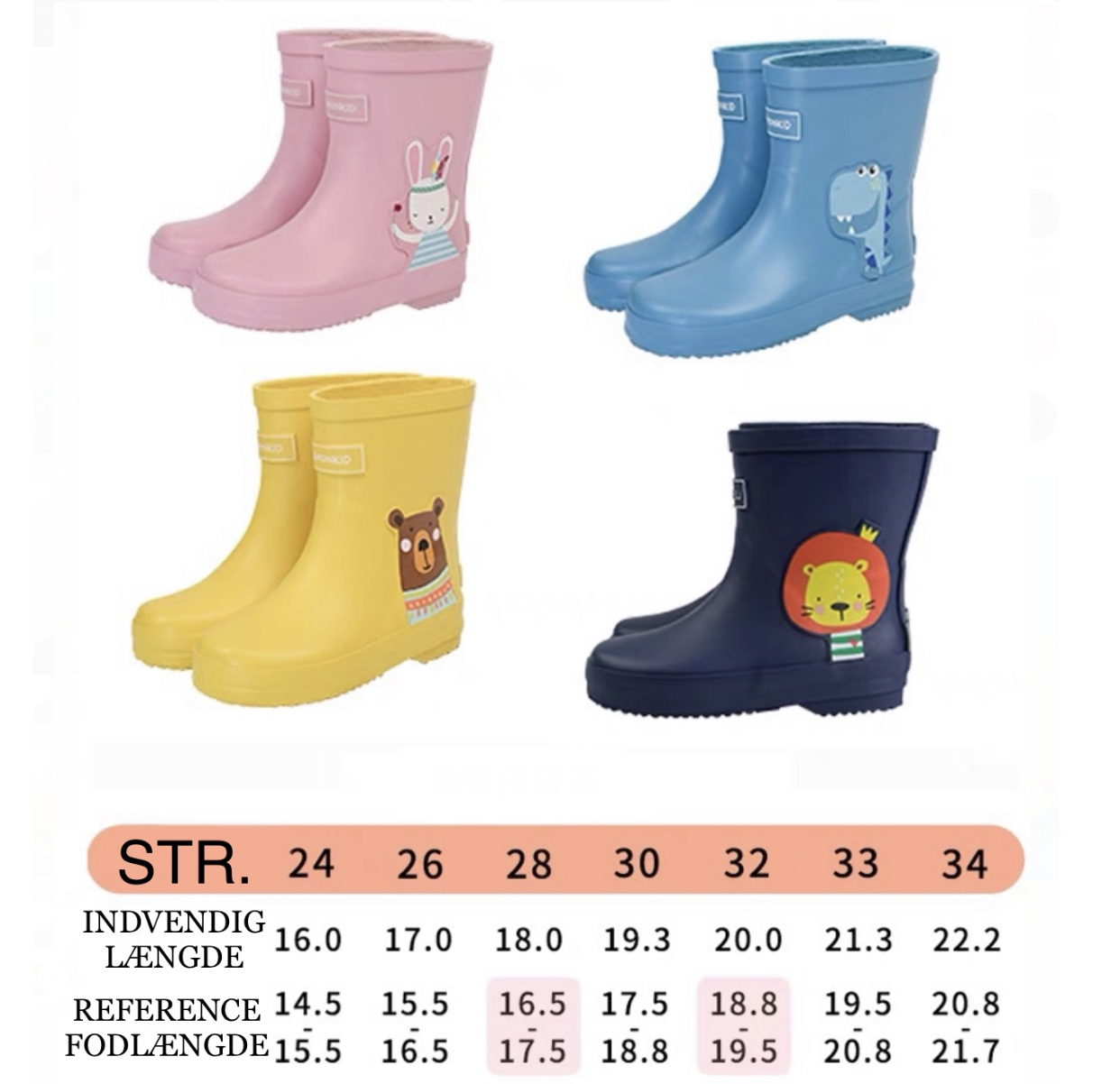 Rubber boots with bear